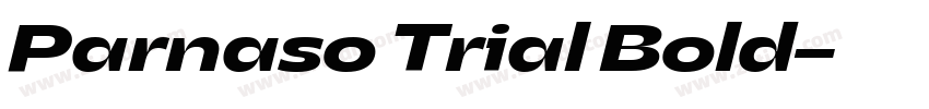Parnaso Trial Bold字体转换